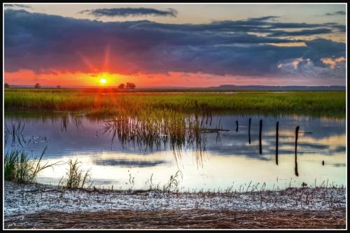 Barbour River Sunrise Tone Mapped HDR